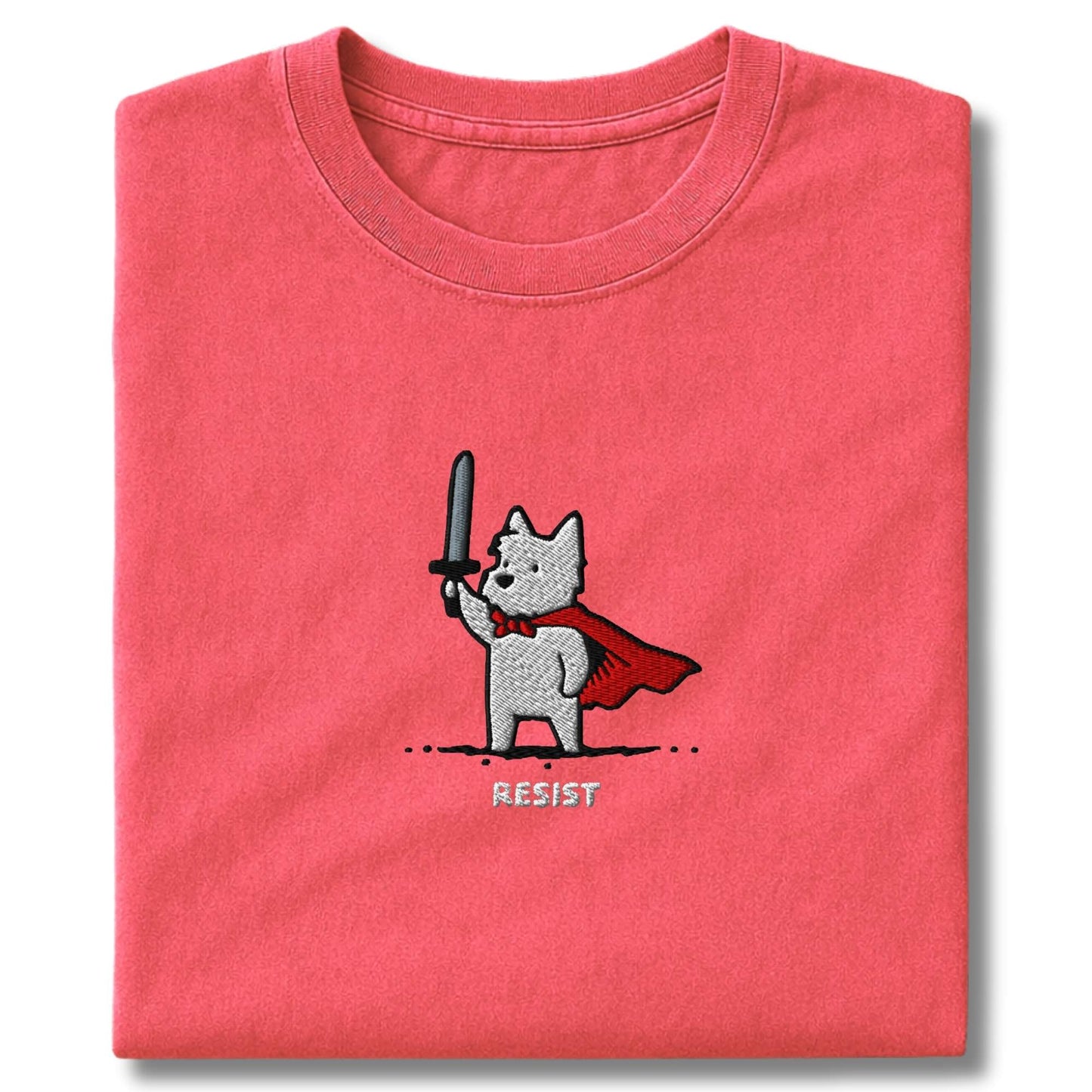 Embroidered Westie Resist T-Shirt