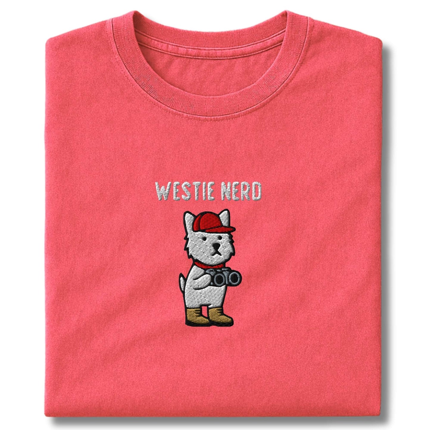 Embroidered Westie Nerd T-Shirt