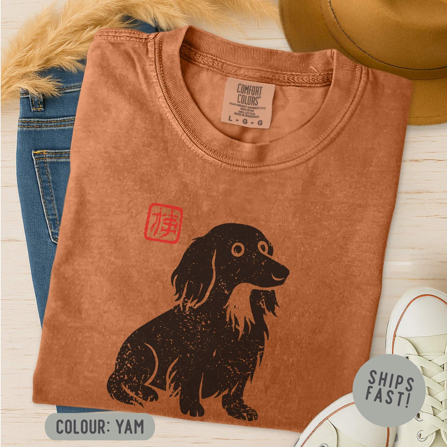 Matsumoto Long-Haired Dachshund T-Shirt