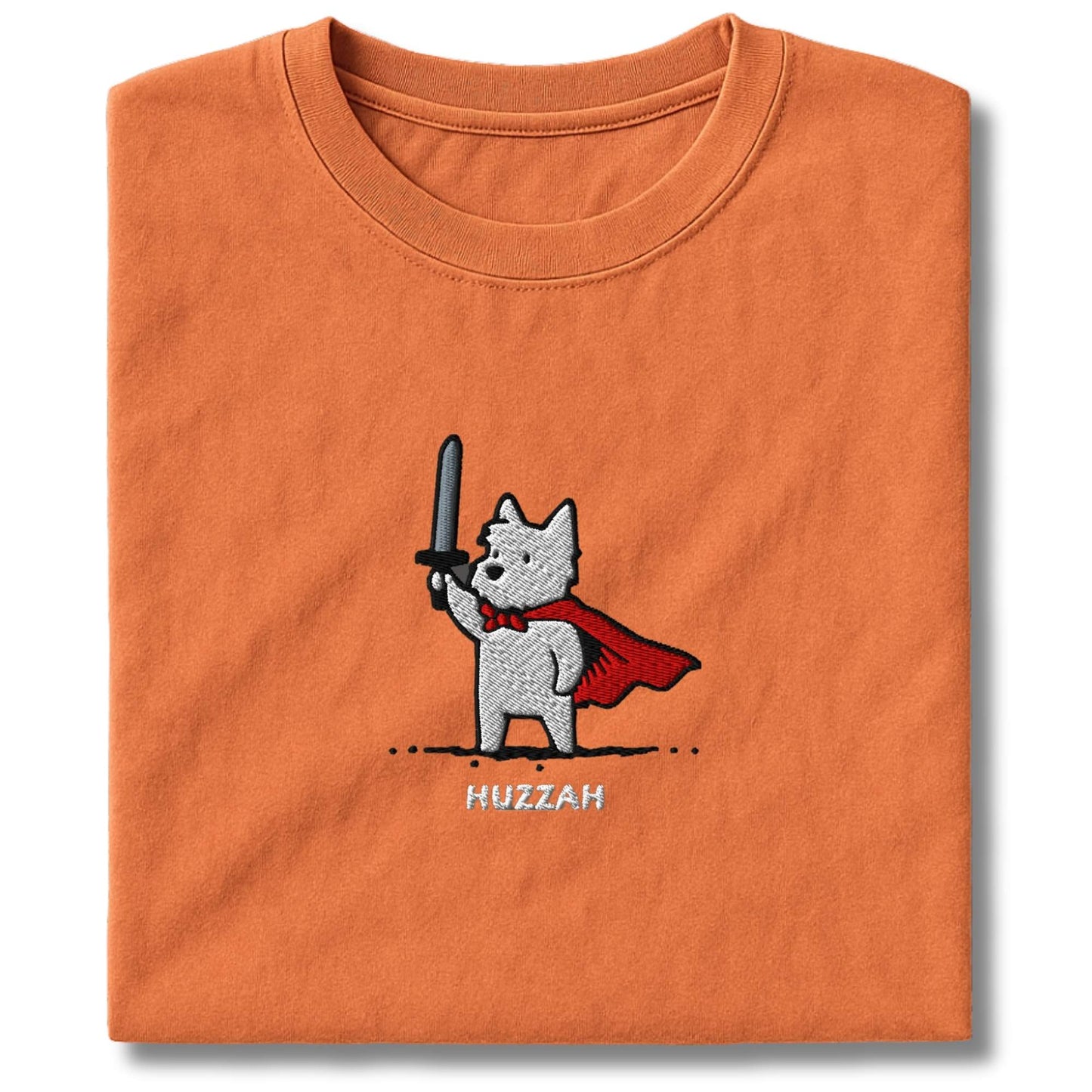 Embroidered Westie Huzzah T-Shirt