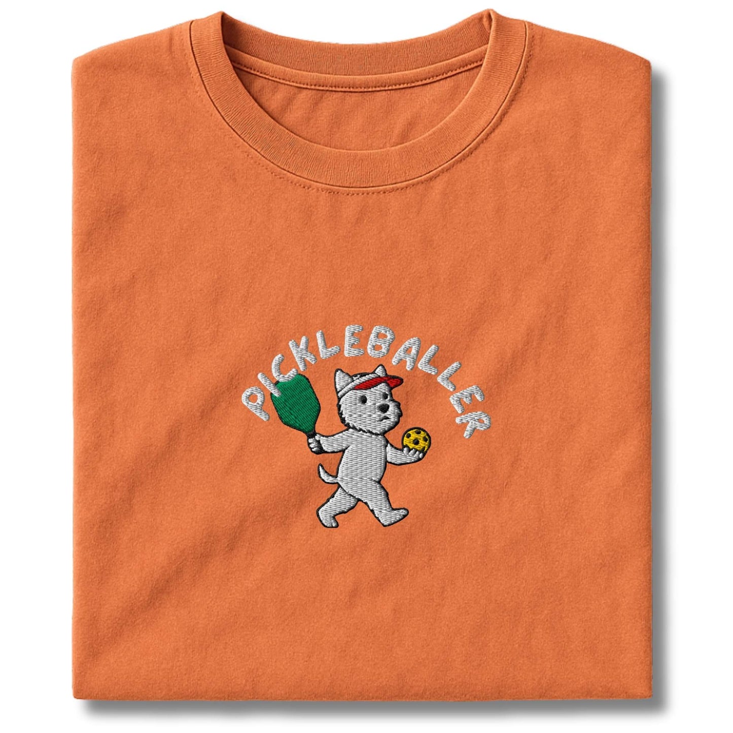 Embroidered Westie Pickleballer T-Shirt