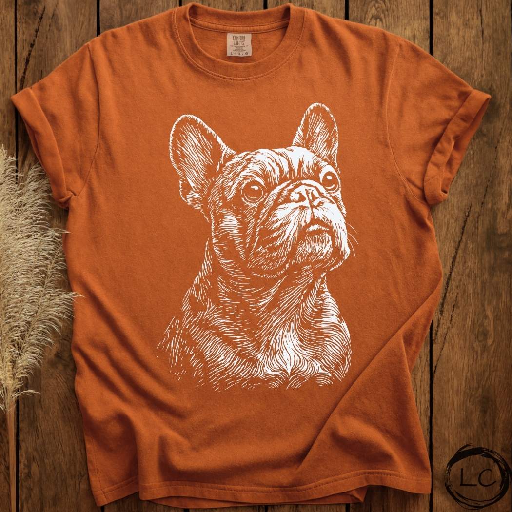 French Bulldog Line Print T-Shirt