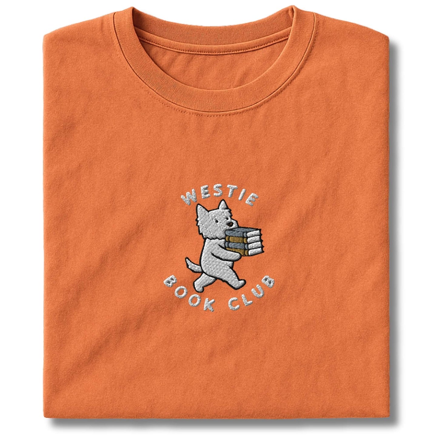 Embroidered Westie Book Club T-Shirt