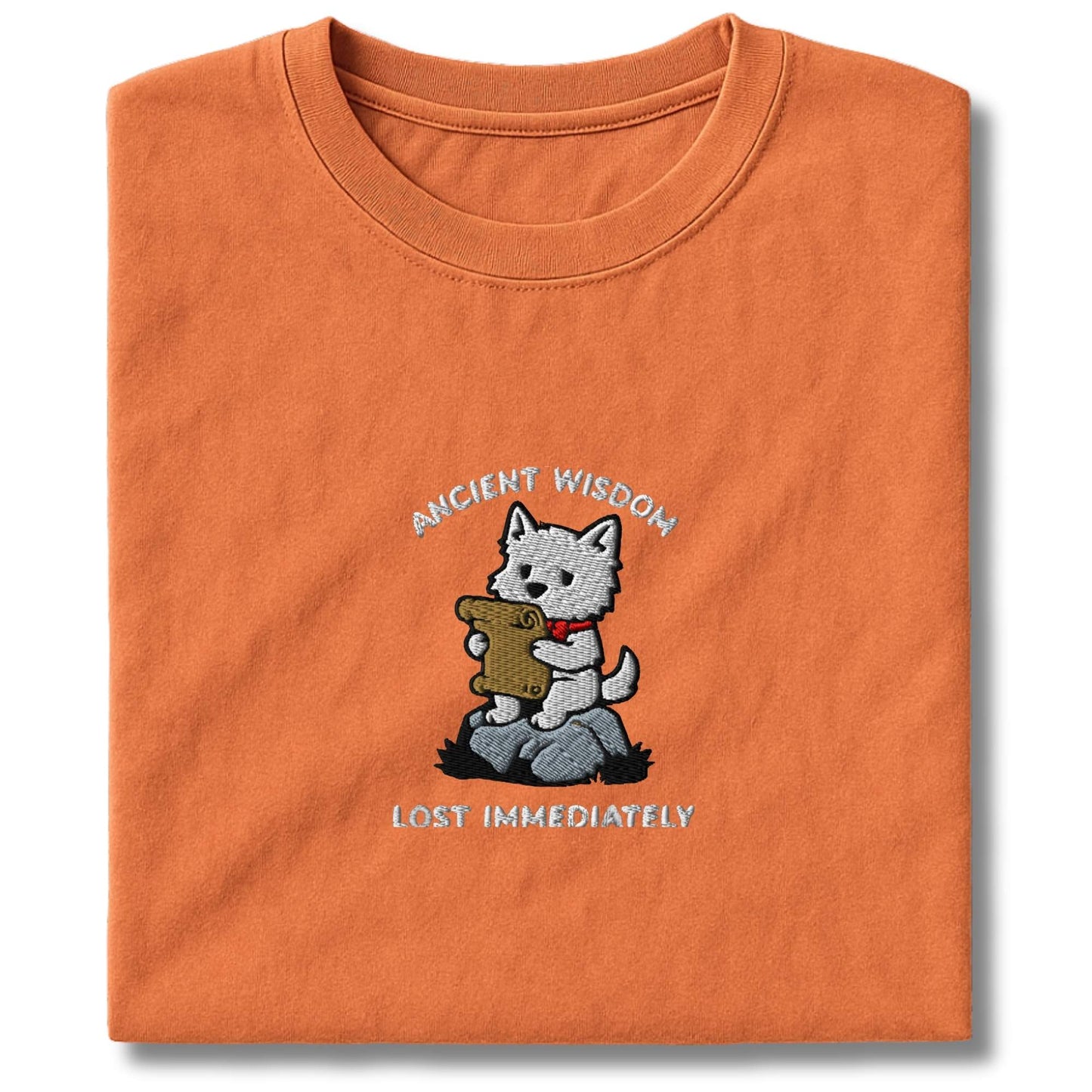 Embroidered Westie Wisdom T-Shirt