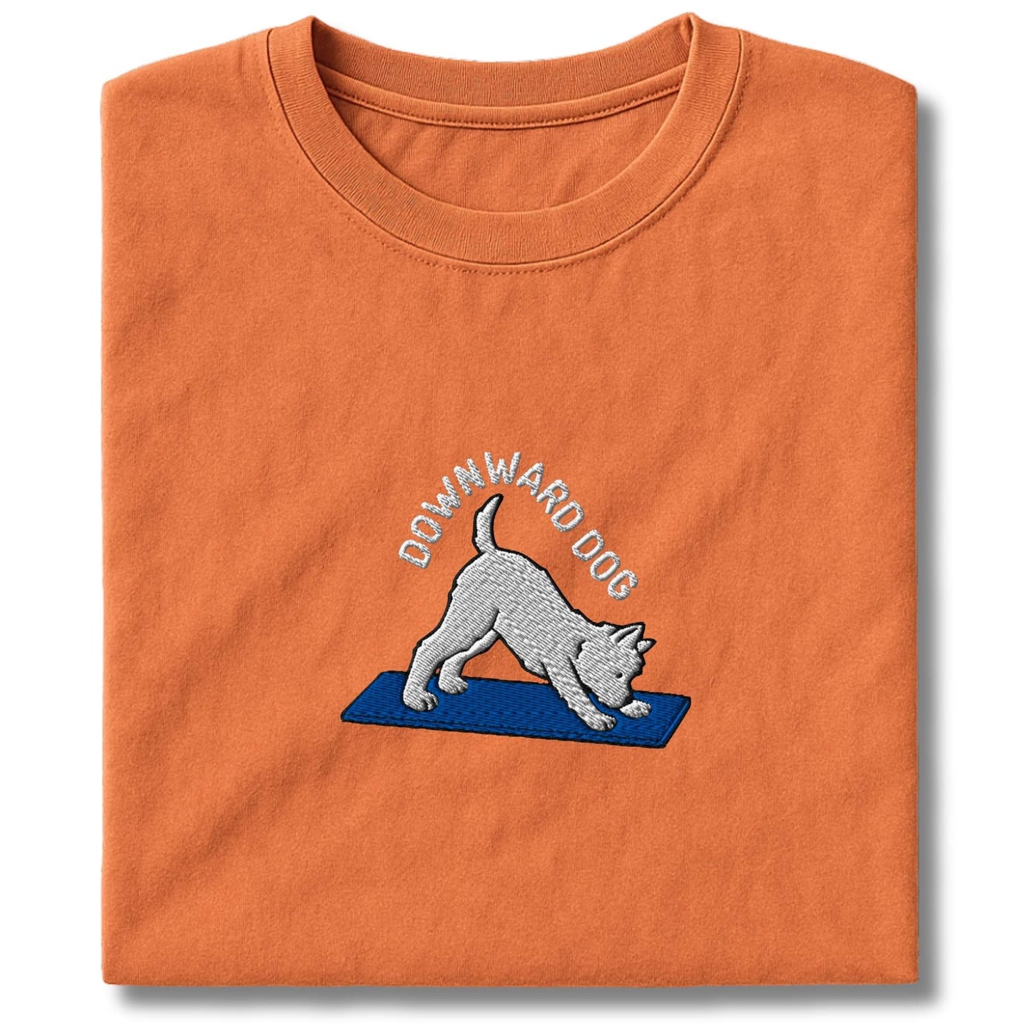 Embroidered Westie Downward Dog T-Shirt