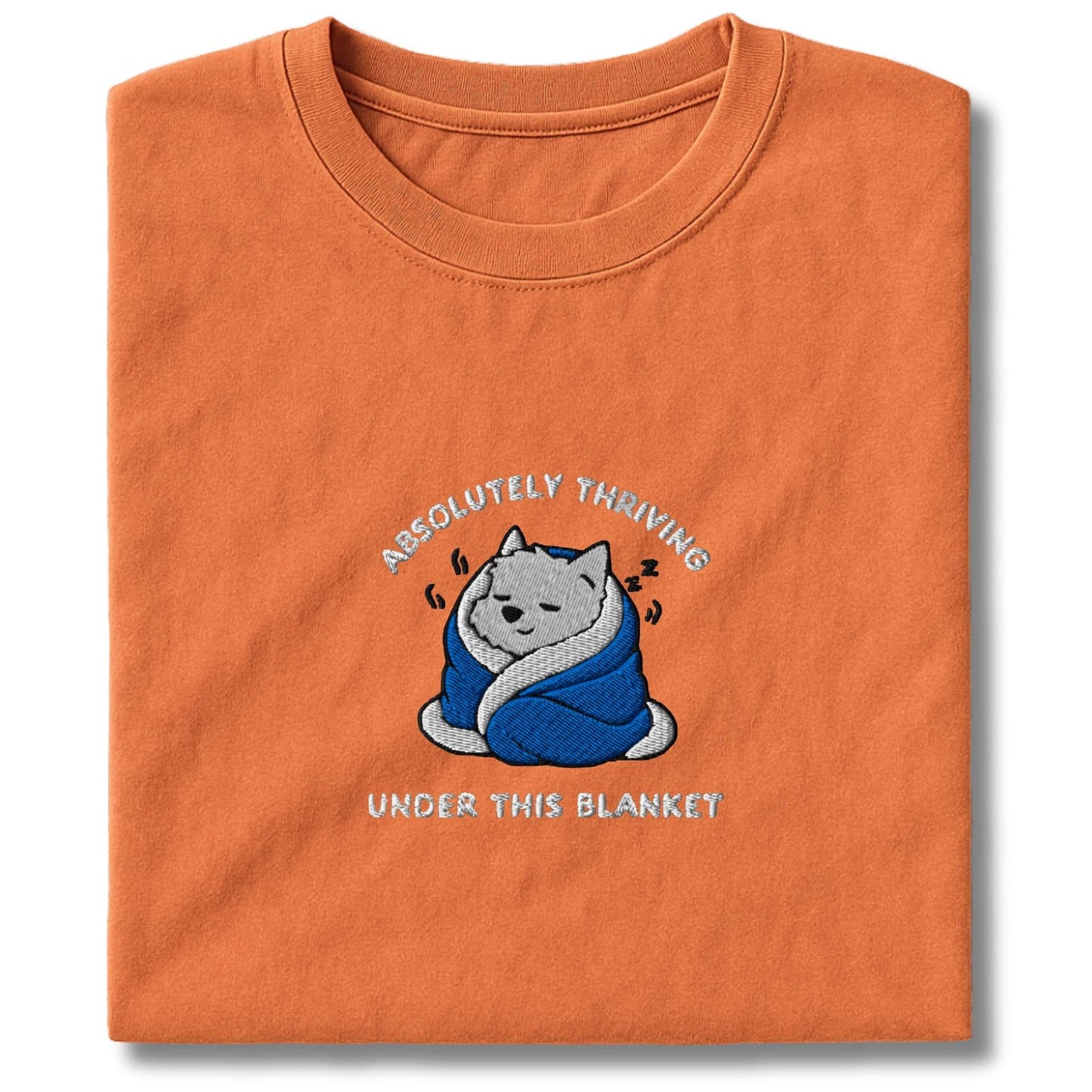 Embroidered Westie In Blanket T-Shirt