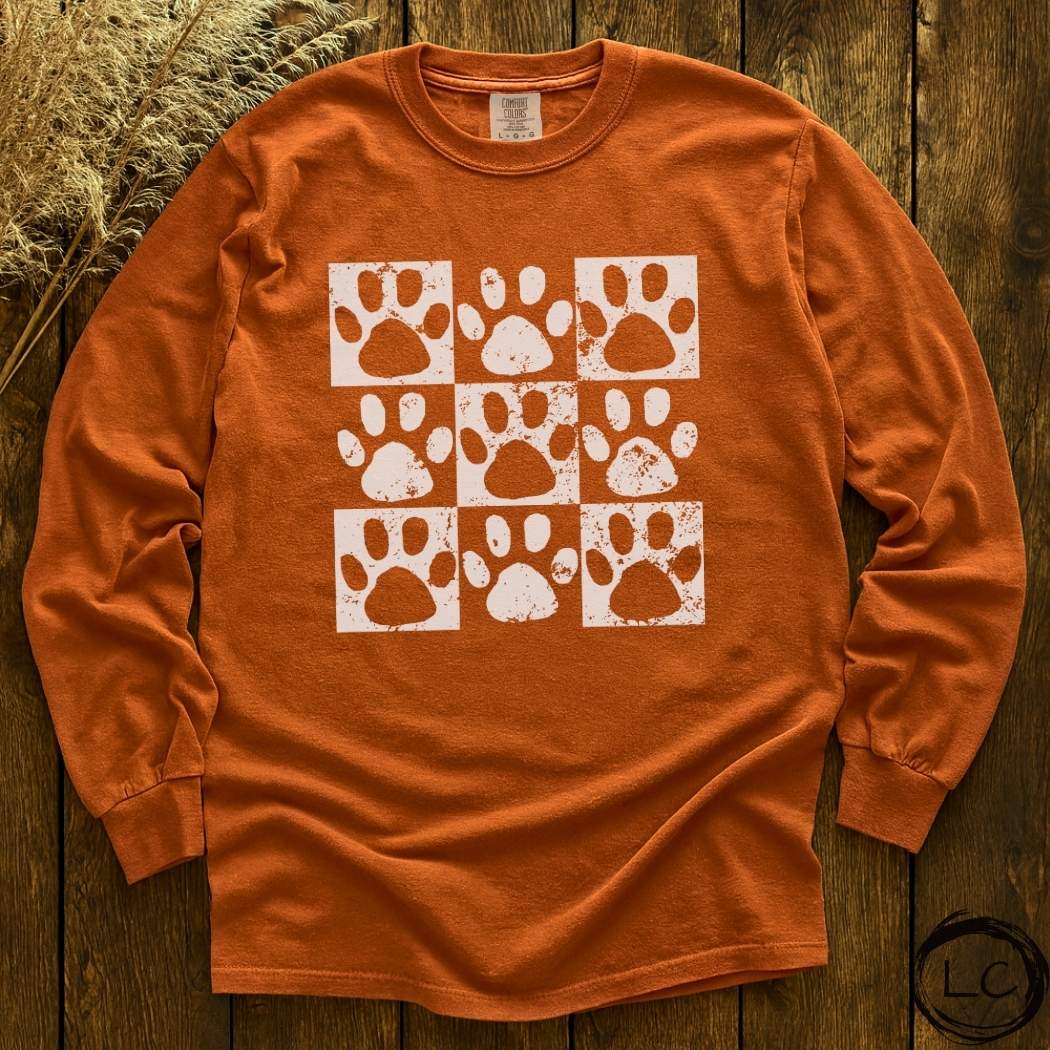 Paw Print Long Sleeve T-Shirt