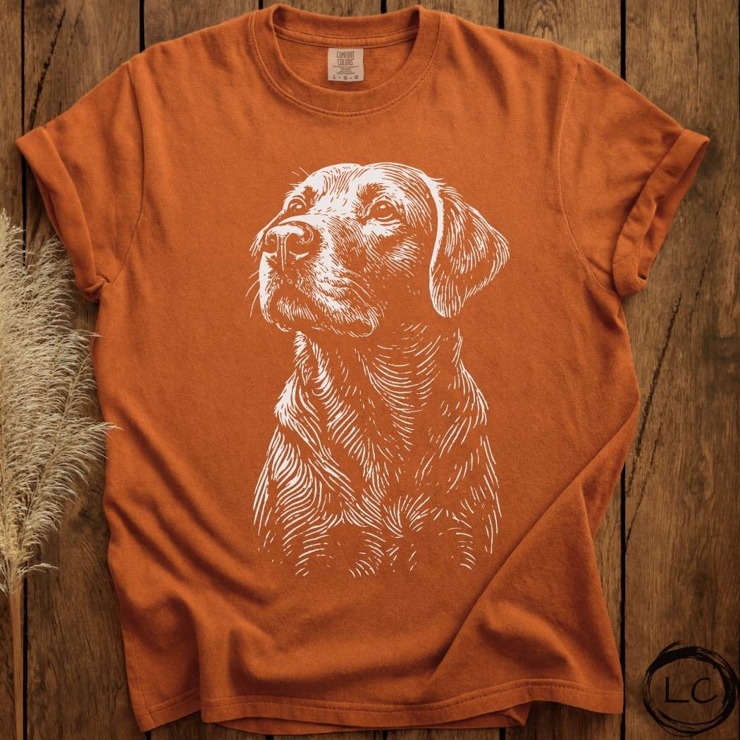 Labrador Retriever Line Print T-Shirt