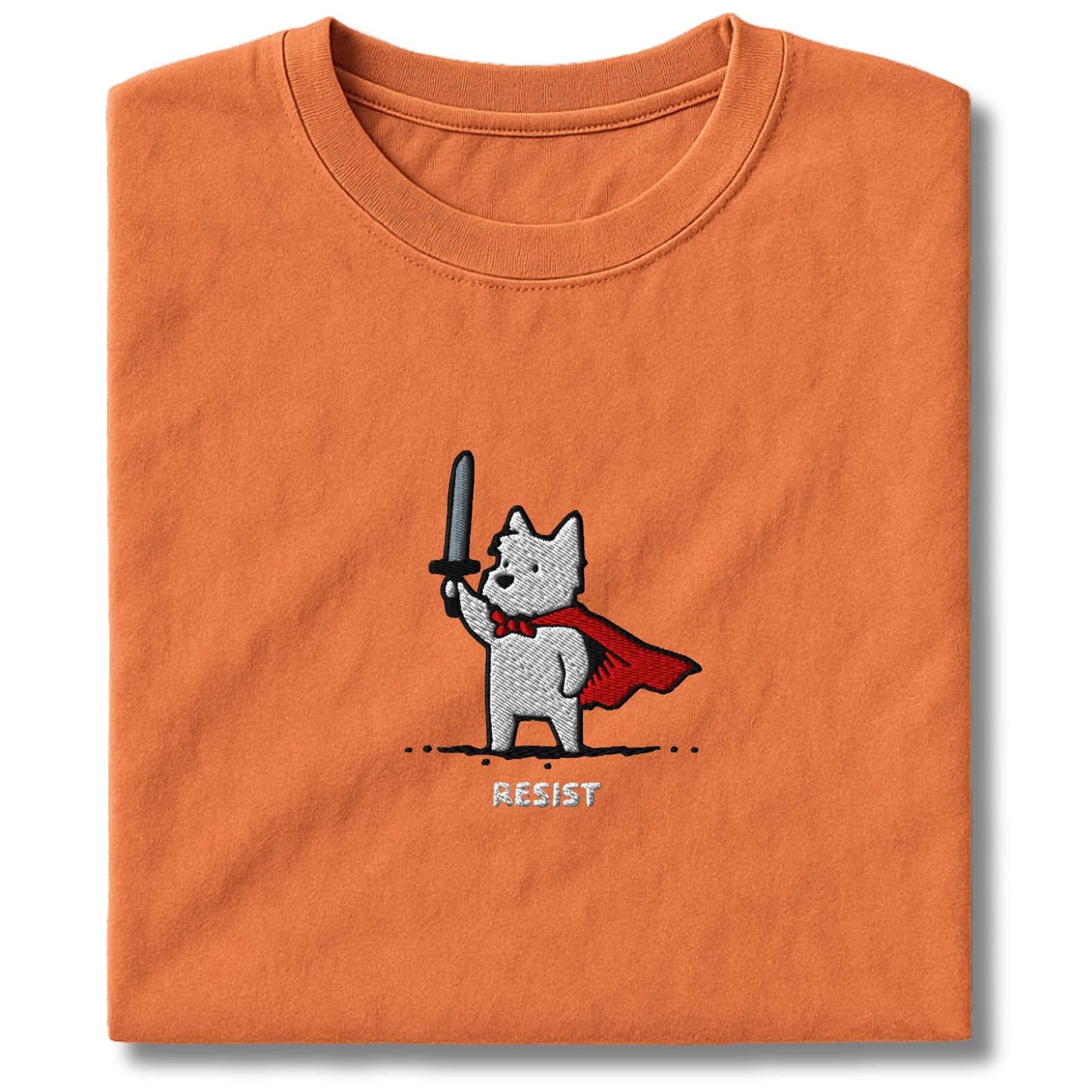 Embroidered Westie Resist T-Shirt