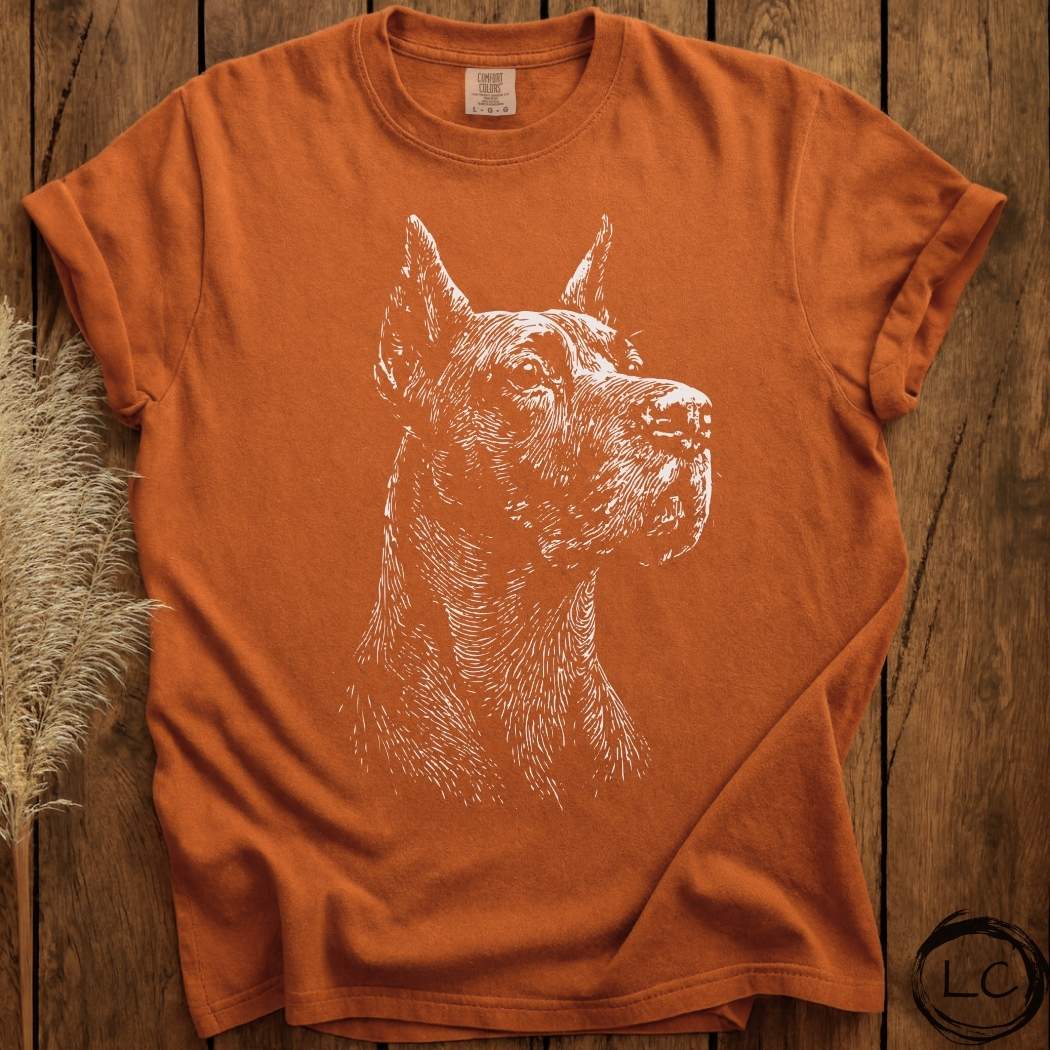Great Dane Line Print T-Shirt