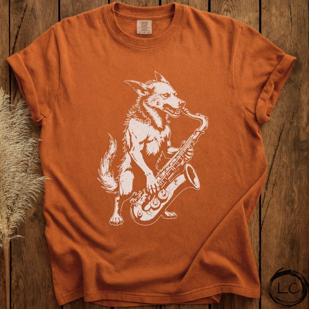 Dog Playing Saxophone T-Shirt