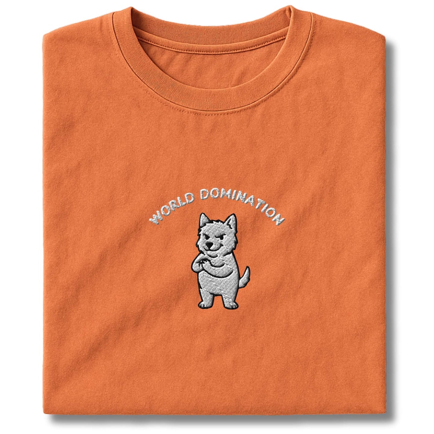Embroidered Westie World Domination T-Shirt