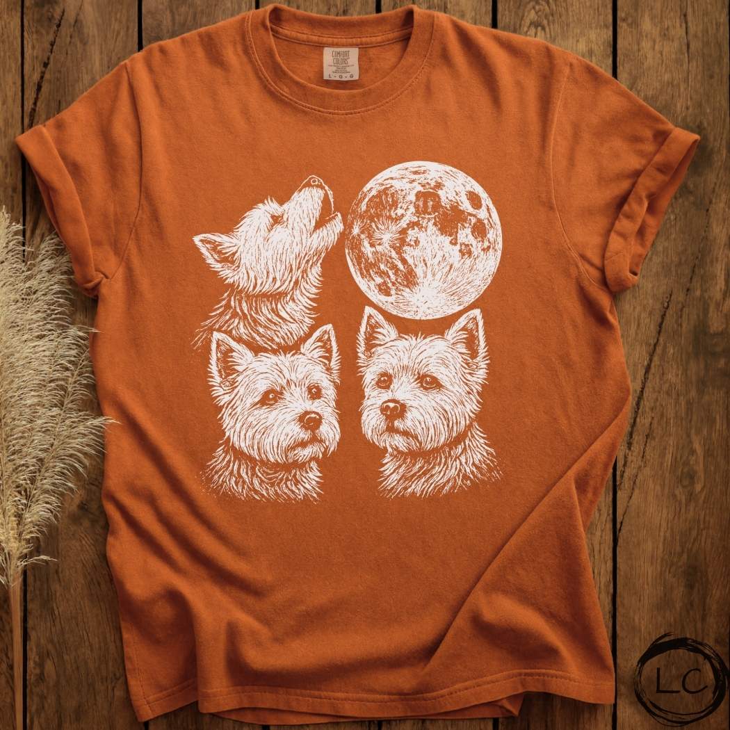 Three Westie Moon T-Shirt